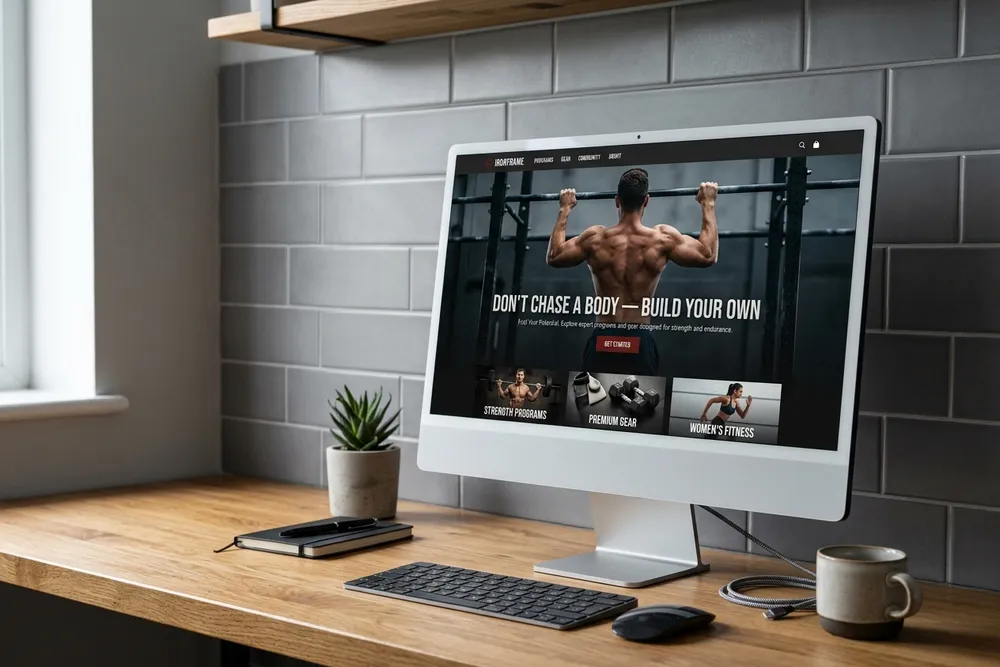 IronFrame website, fitness & gym website