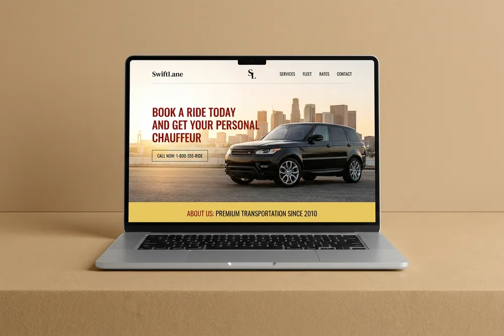 SwiftLane website, chauffeur & transport service