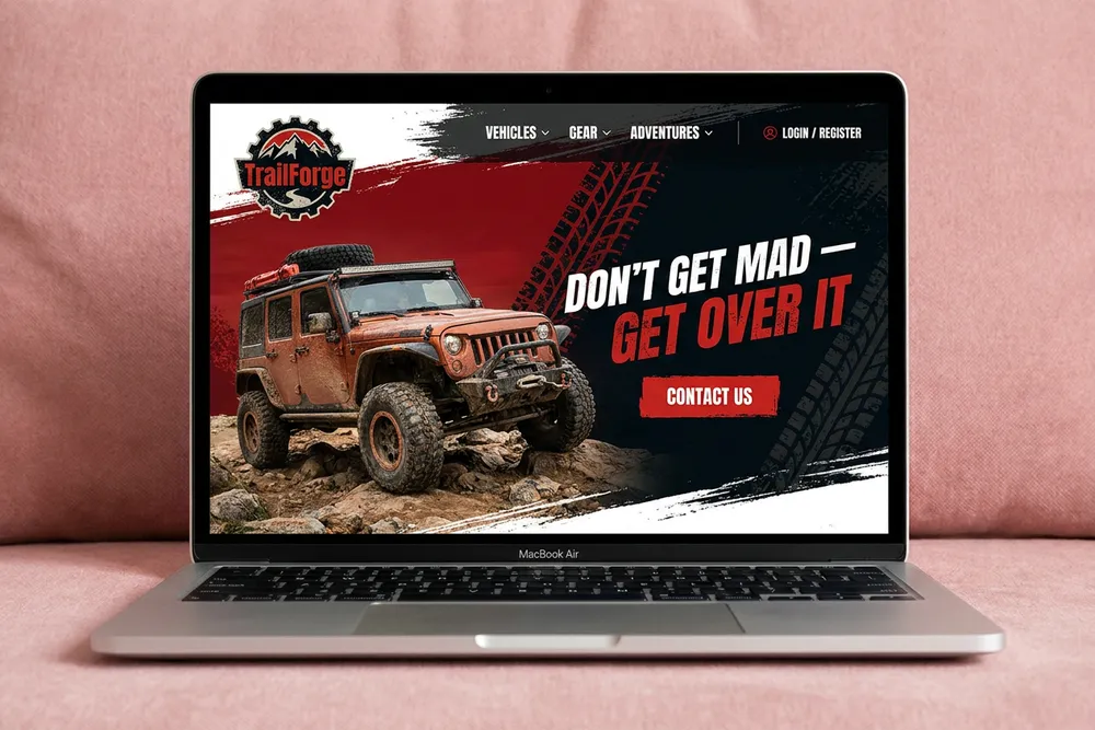 TrailForge website, off-road vehicles & gear store