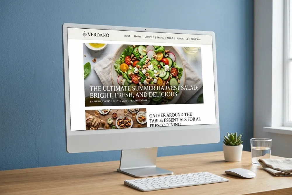 Verdano website, food & recipes magazine